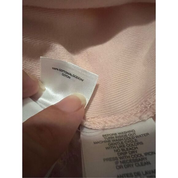 Anne Klein pink lace trim top with 3/4 sleeves - Picture 6 of 6